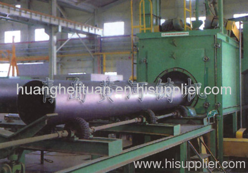 Steel tube blasting machine