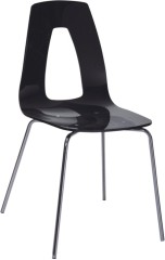 Modern Design Acrylic Chair with chrome steel base