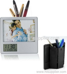 photo frame with clock