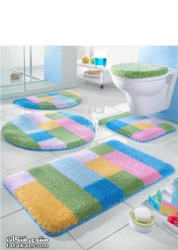 Acrylic tufted bathroom set mats