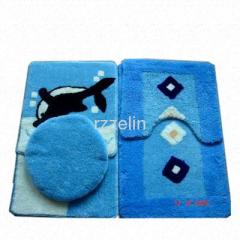 Acrylic tufted set mats for bathroom