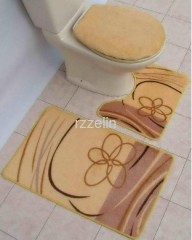 Shaggy acrylic anti slip bathroom mat