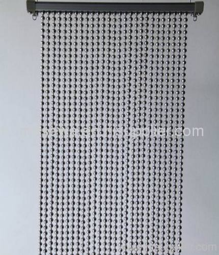 silver color bead chain curtain in low carbon steel material