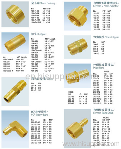 pneumatic brass fittings