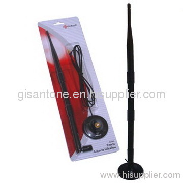 2.4-2.5G WIFI WLAN WIMAX 9dbi Rubber Router Antenna With Extender Magnetic Mount