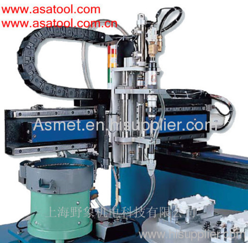 Multiaxial screwing machine for screw