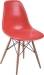 red classic wood base Eames DSR dining Chair