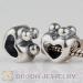 Silver european Happy Family Charms