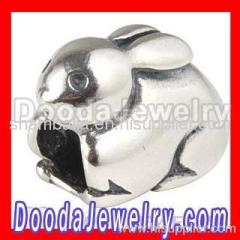 Silver european Easter Bunny Charms