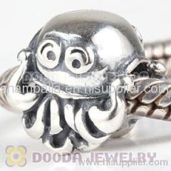 925 Sterling Silver European Octopus Charms Beads Wholesale