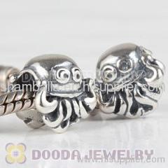 925 Sterling Silver European Octopus Charms Beads Wholesale