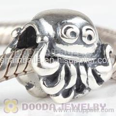 925 Sterling Silver European Octopus Charms Beads Wholesale