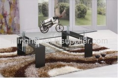 2011 Hot Sale Glass & Wooden Coffee Table