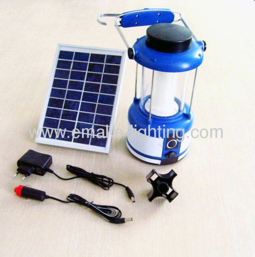 led solar camping light with solar panel