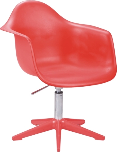 clear Gas Lift Eames DAR armChair --red color