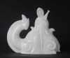 Decorative porcelain white statue