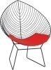 lovely chromed Wire Lounge Chair with PU cushion