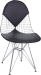 Black Eames DKR Wire Chair Chromed Steel with PVC Cushion