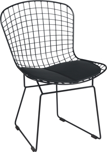simple black reticular Bertoia Side Chair
