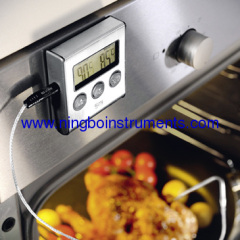 Digital thermometer with stainless steel case