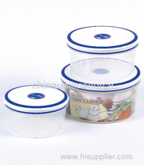 3pcs Round Plastic Food Container