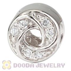 Discount european Beads Silver With CZ Stone