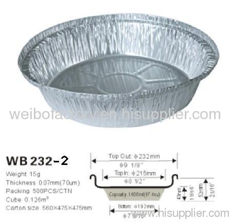 alum. foil round tray