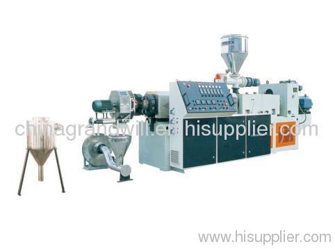 PVC conical twin screw granulating production line