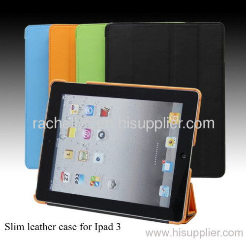 Slim leather case for Ipad3