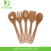 Pampered Chef 5 Wooden Bamboo Utensils Spoons New