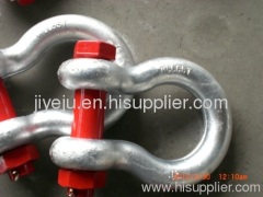 anchor bow shackle with red pin