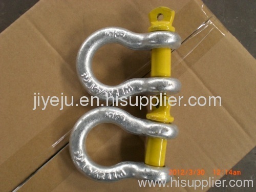bow shackle with yellow pin