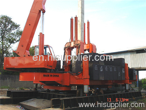 Construction machine hydraulic static pile driver