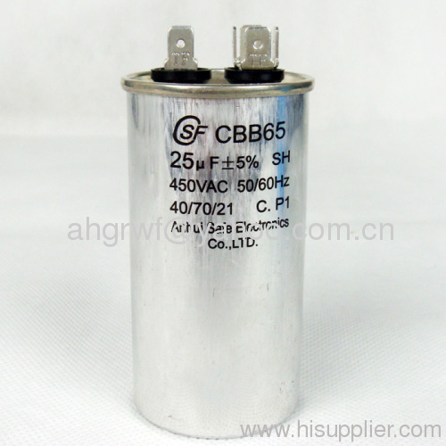 25UF 450V CBB65 AC Motor Capacitor