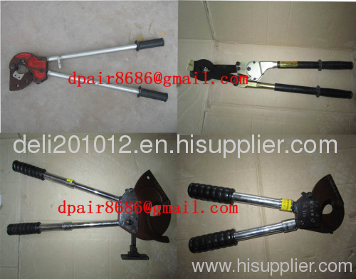 Cable cutter with ratchet system