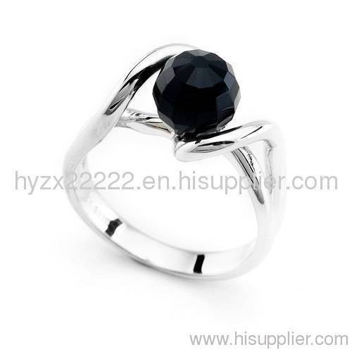 sterling silver black onyx ring 925 silver jewelry