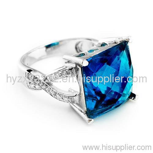 925 silver blue topaz ring fine jewelry