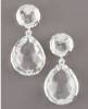 Sterling silver jewelry,clear quartz earrings,fine jewelry,925 silver jewelry
