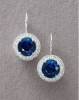 925 silver jewelry,blue topaz earrings,fine jewelry