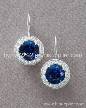 925 silver jewelry,blue topaz earrings,fine jewelry