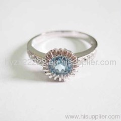 14k white gold jewelry,blue topaz ring,gold jewelry,fine jewelry