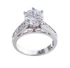 Sterling Silver Clear Cubic Zirconia Filigree Ring,fine jewelry,925 silver jewelry