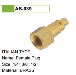Brass Female Plug Quick Coupler