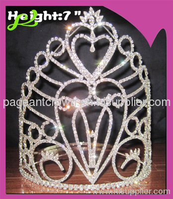 crystal heart crown