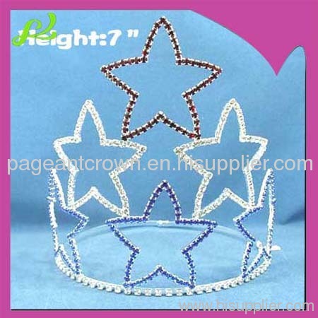 7inches Star Princess Crystal Crowns