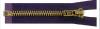 Antic brass metal zipper