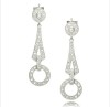 Contemporary Art Cubic Zirconia CZ Silver Dangle Fashion Earrings,925 silver jewerly,fine jewelry
