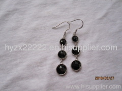 925 silver jewelry,black onyx earrings,fine jewelry,silver earrings