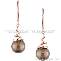 14k Pink Gold Brown Freshwater Pearl Earrings ,14k Rose Gold ring, pearl pendant