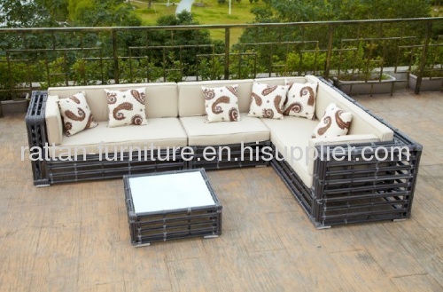 aluminum frame poly wicker outdoor furniture